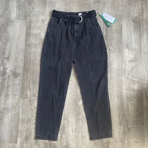 -H&M Black/Gray Mom Jeans
